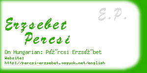 erzsebet percsi business card